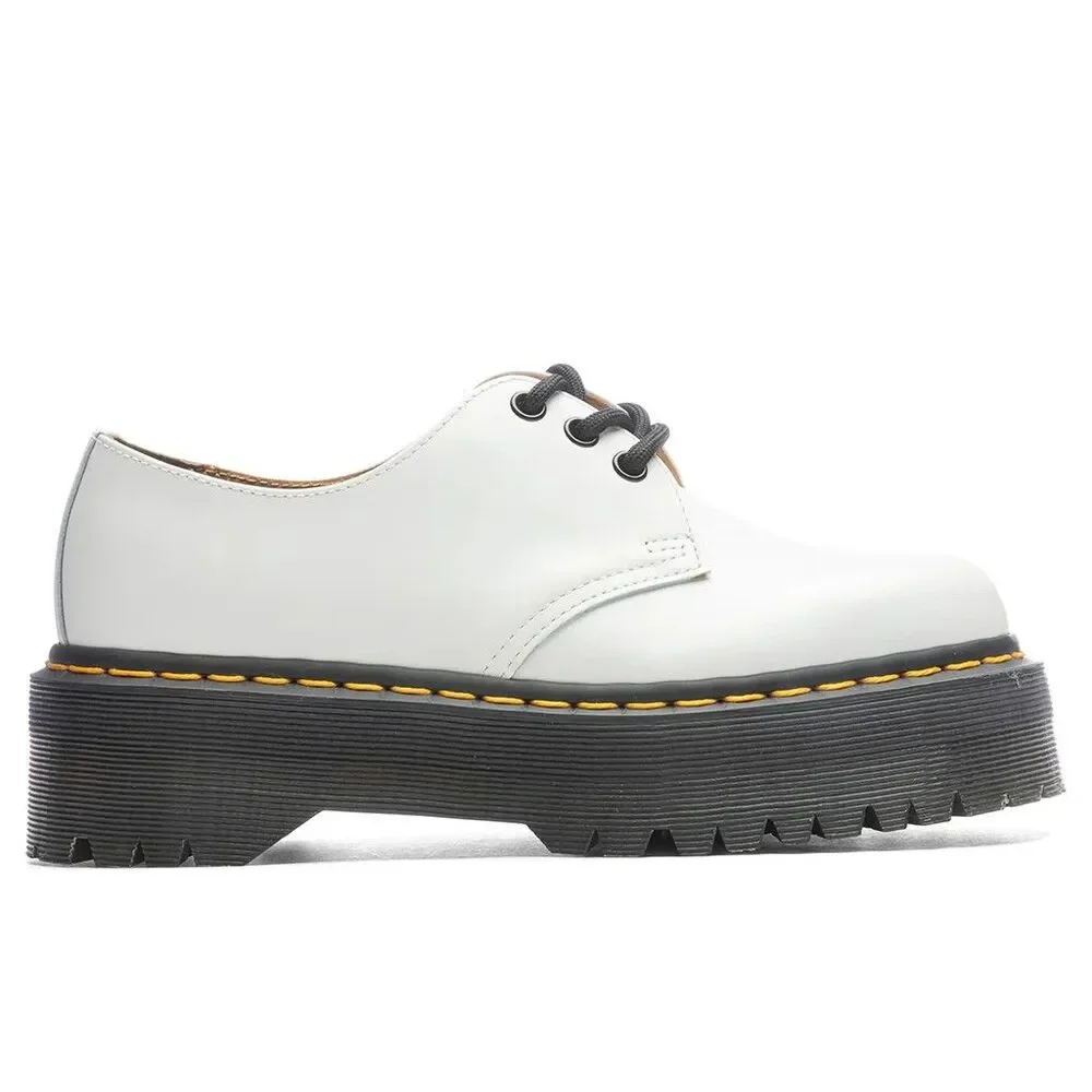 NIB DR‎ MARTENS Women's 1461 Quad Smooth Leather Platform Oxfords White Sz 7 NIB